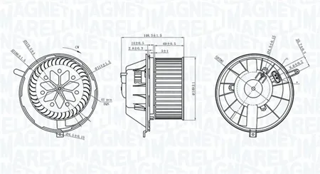 MAGNETI MARELLI 069412229010 Вентилятор салона