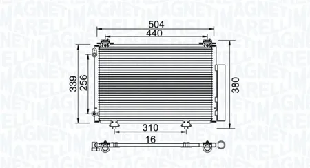 MAGNETI MARELLI 350203736000 Радиатор кондиционера