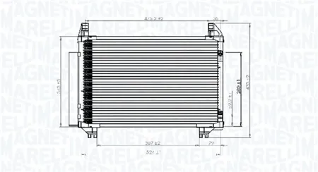 MAGNETI MARELLI 350203741000 Радиатор кондиционера