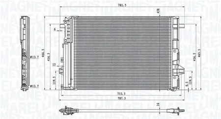MAGNETI MARELLI 350203758000 Радиатор кондиционера