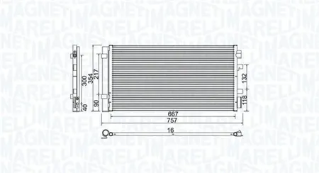 MAGNETI MARELLI 350203762000 Радиатор кондиционера