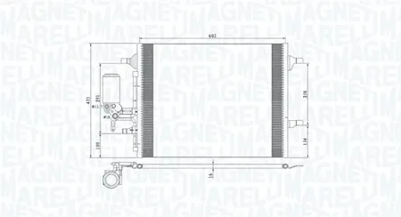 MAGNETI MARELLI 350203789000 Радиатор кондиционера