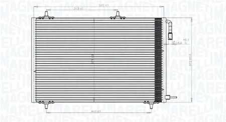 MAGNETI MARELLI 350203816000 Радиатор кондиционера