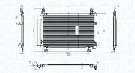 MAGNETI MARELLI 350203837000 Радиатор кондиционера