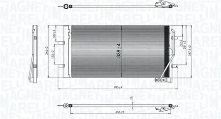MAGNETI MARELLI 350203842000 Радиатор кондиционера