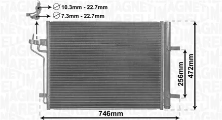 MAGNETI MARELLI 350203880000 Радиатор кондиционера