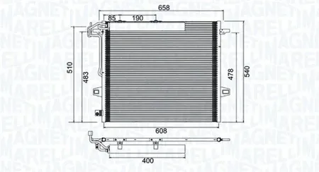 MAGNETI MARELLI 350203947000 Радиатор кондиционера