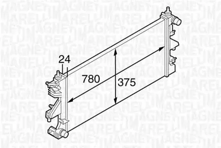 MAGNETI MARELLI 350213126900 Радиатор двигателя