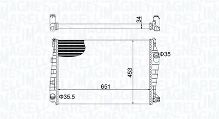 MAGNETI MARELLI 350213152000 Радиатор двигателя