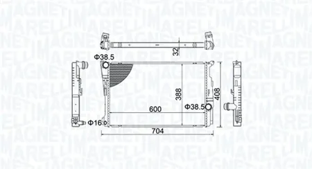 MAGNETI MARELLI 350213155200 Радиатор двигателя