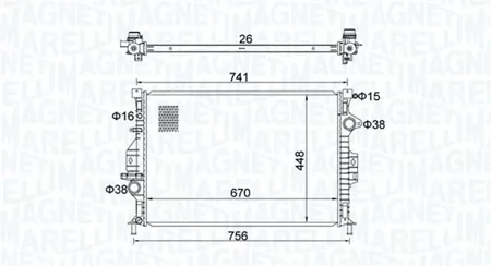 MAGNETI MARELLI 350213157700 Радиатор двигателя