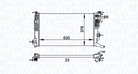 MAGNETI MARELLI 350213158300 Радиатор двигателя