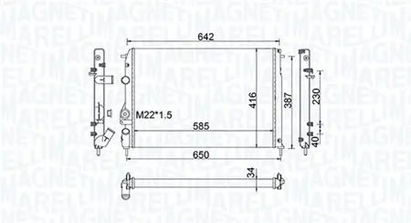 MAGNETI MARELLI 350213159100 Радиатор двигателя