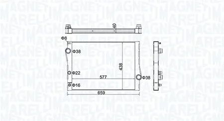 MAGNETI MARELLI 350213163500 Радиатор BMW X5-X6 3.0d-4.0d E70-E71 07