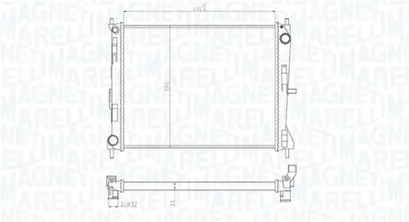 MAGNETI MARELLI 350213165300 Радиатор двигателя