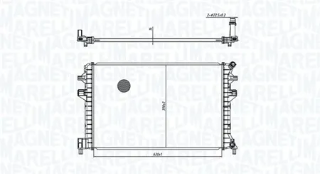 MAGNETI MARELLI 350213166300 Радиатор двигателя