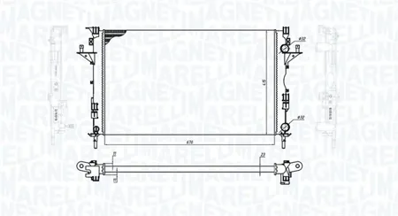 MAGNETI MARELLI 350213171900 Радиатор двигателя