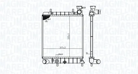 MAGNETI MARELLI 350213174800 Радиатор двигателя