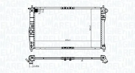 MAGNETI MARELLI 350213174900 Радиатор двигателя