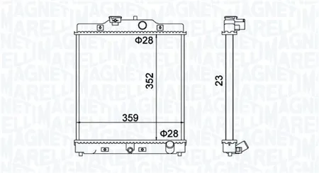 MAGNETI MARELLI 350213175100 Радиатор двигателя