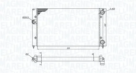 MAGNETI MARELLI 350213187600 Радиатор двигателя