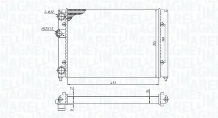 MAGNETI MARELLI 350213187700 Радиатор двигателя