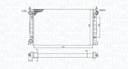 MAGNETI MARELLI 350213189600 Радиатор двигателя