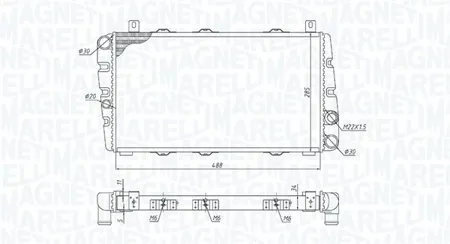 MAGNETI MARELLI 350213189700 Радиатор двигателя