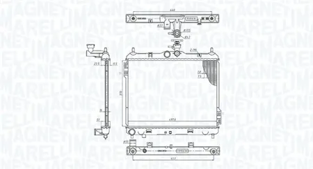 MAGNETI MARELLI 350213192200 Радиатор двигателя