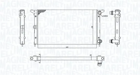 MAGNETI MARELLI 350213194900 Радиатор двигателя