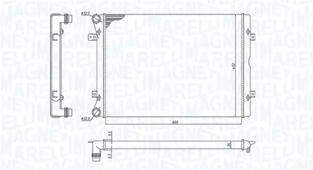 MAGNETI MARELLI 350213196100 Радиатор двигателя
