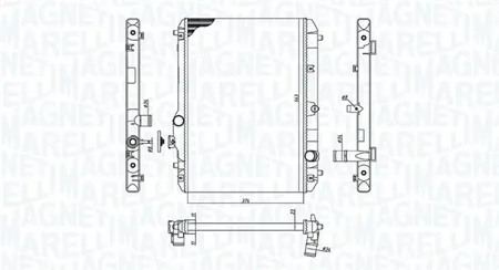 MAGNETI MARELLI 350213198600 Радиатор двигателя