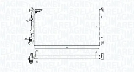 MAGNETI MARELLI 350213198800 Радиатор двигателя