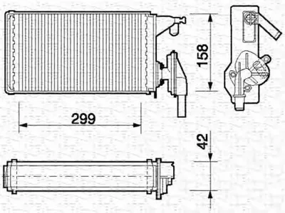 MAGNETI MARELLI 350218063000 Радиатор отопителя