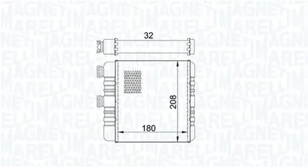 MAGNETI MARELLI 350218418000 Радиатор отопителя