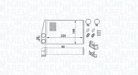 MAGNETI MARELLI 350218438000 Радиатор отопителя