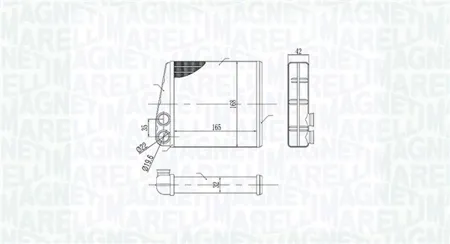 MAGNETI MARELLI 350218440000 Радиатор отопителя