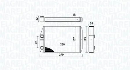 MAGNETI MARELLI 350218443000 Радиатор отопителя