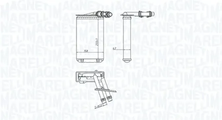 MAGNETI MARELLI 350218445000 Радиатор отопителя