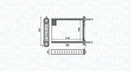 MAGNETI MARELLI 350218464000 Радиатор отопителя