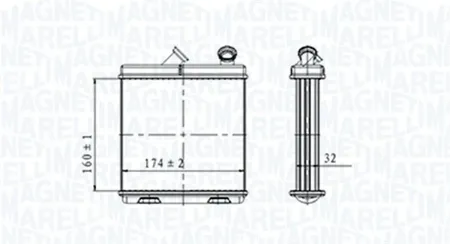 MAGNETI MARELLI 350218465000 Радиатор отопителя