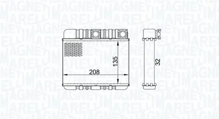 MAGNETI MARELLI 350218469000 Радиатор отопителя