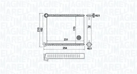 MAGNETI MARELLI 350218473000 Радиатор отопителя