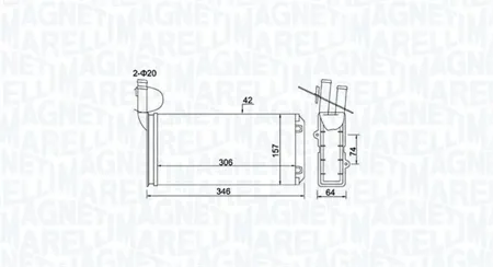 MAGNETI MARELLI 350218474000 Радиатор отопителя