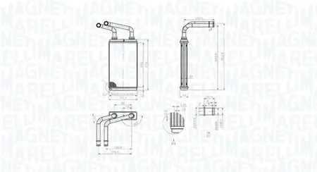 MAGNETI MARELLI 350218483000 Радиатор отопителя