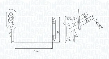 MAGNETI MARELLI 350218492000 Радиатор отопителя