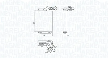 MAGNETI MARELLI 350218494000 Радиатор отопителя