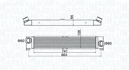 MAGNETI MARELLI 351319204230 Интеркулер Fiat Ducato Citroen Jumper Peugeot Boxer 2.2HDi 06-