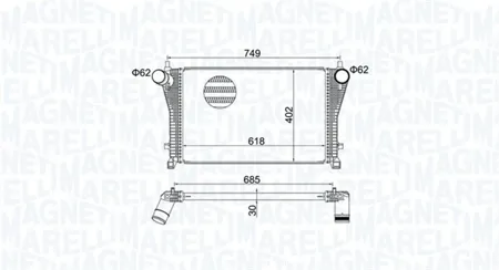 MAGNETI MARELLI 351319205370 Интеркулер