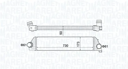 MAGNETI MARELLI 351319205410 Радиатор интеркулера рено Master 3 2.3dci m9t